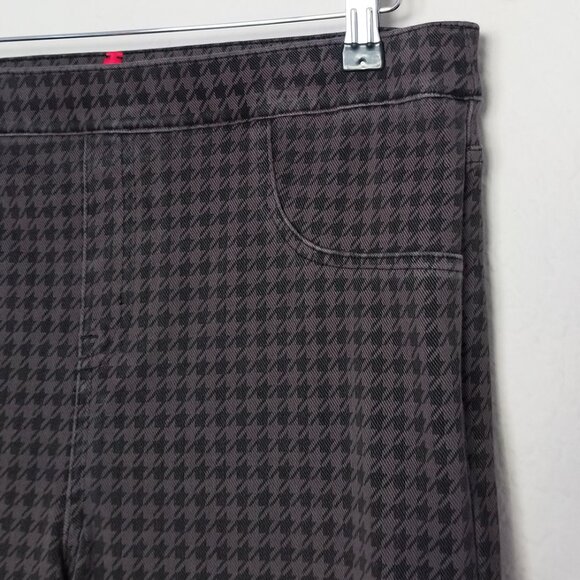 SPANX Jean-ish® Ankle Leggings Pull On Pants XL Houndstooth Black Gray Stretch - Picture 13 of 15